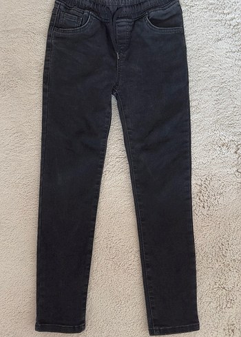 Erkek Gri Denim Pantolon Elastik Bel