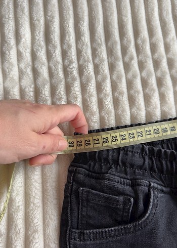 8 Yaş Beden Erkek Gri Denim Pantolon Elastik Bel