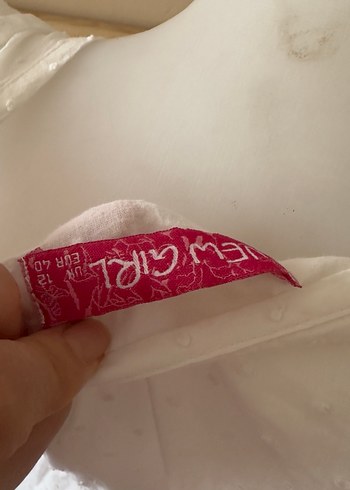 Diğer Nakışlı Düğmeli Beyaz Bohem Kadın Bluz