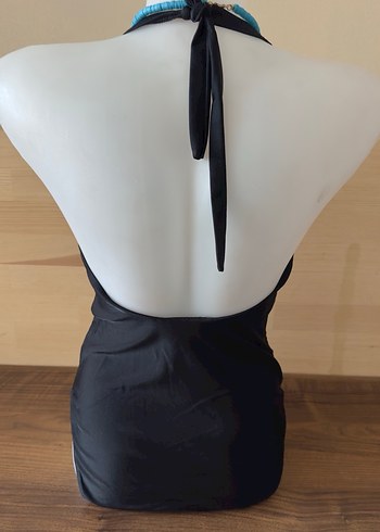 Siyah Strappy Kadın Mayo - Görsel 3