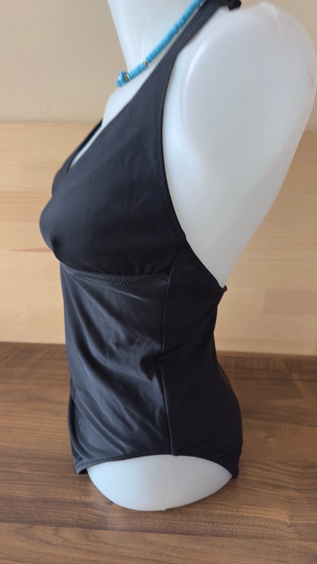 Siyah Strappy Kadın Mayo - Görsel 2