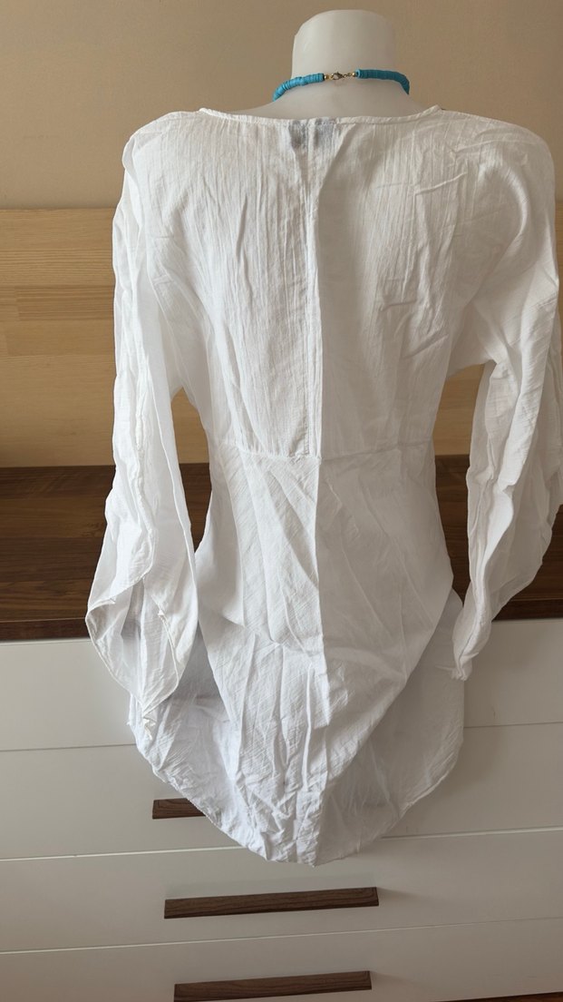 Boncuk Detaylı Bohem plaj Tuniği - Görsel 4