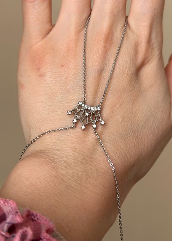 Gelinler için Zincir Detaylı Kadın El Zinciri - Görsel 3