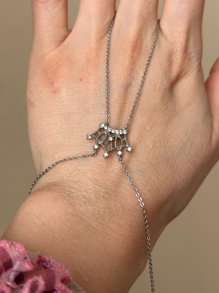 Gelinler için Zincir Detaylı Kadın El Zinciri - Görsel 3