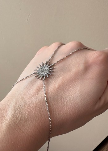 Güneş Figürlü Zincir Detaylı Bohem El Zinciri - Görsel 2