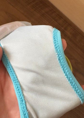 İnce Askılı Turkuaz Boncuklu Kadın Mayo - Görsel 5