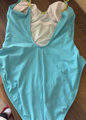 İnce Askılı Turkuaz Boncuklu Kadın Mayo - Görsel 7