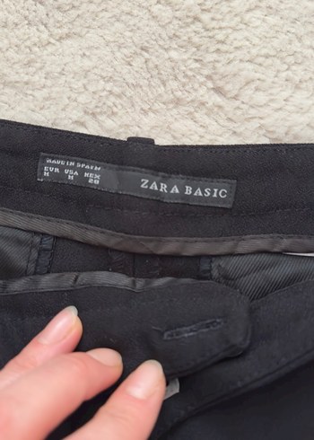 Zara Siyah Kadın Mini Bermuda Şort - Görsel 3
