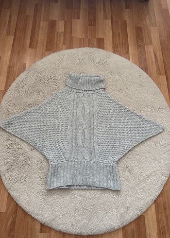 Gri Bohem Boğazlı Triko Kadın Kazak - Görsel 6