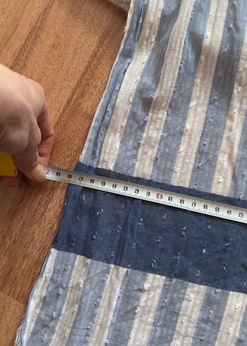 Bohem Gri Mavi Çizgili Drapeli Kadın Şal - Görsel 7