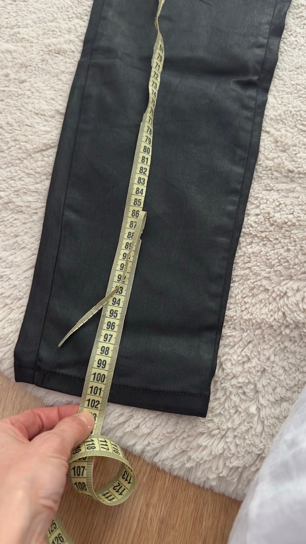 Massimo Dutti Siyah Düz mumlu skny Pantolon — görsel 6/7
