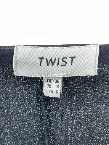 36 Beden siyah Renk Twist Uzun Elbise %70 İndirimli.