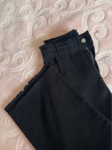 36 Beden siyah Renk Tiffany&Tomato Gabardin Püsküllü Pantolon