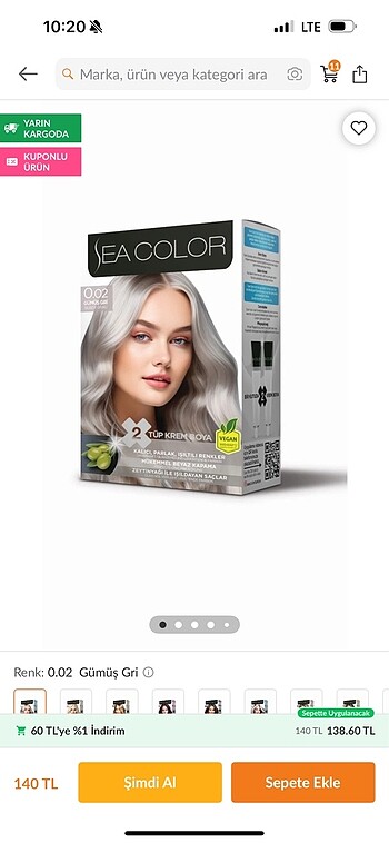Sea Color saç boyası