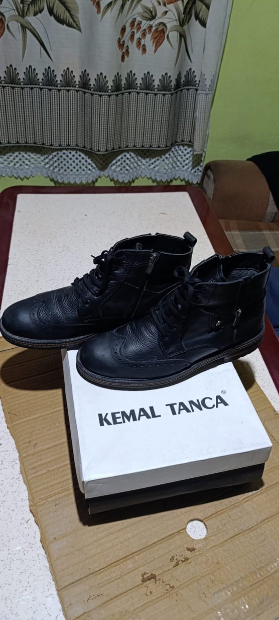 Kemal Tanca Siyah Yılan Desenli Erkek Bot - Görsel 3