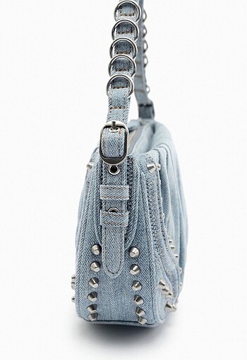 Beden Zara Zımbalı Denim Kol Çantası