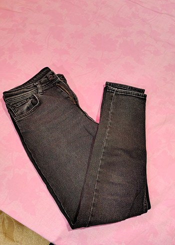 Diğer Koyu Gri Denim Jean