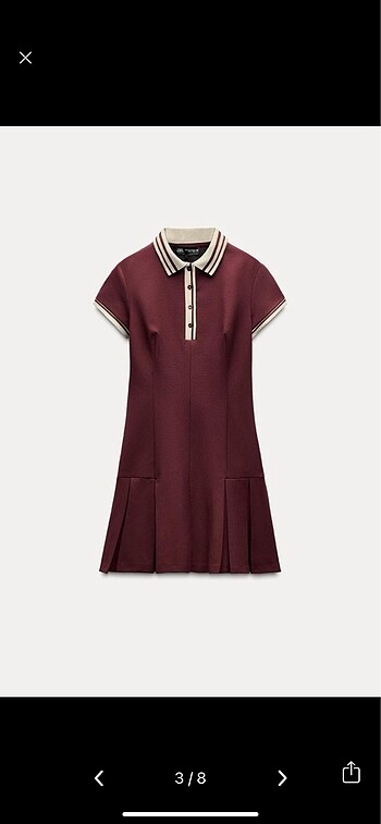 Zara polo yaka elbise