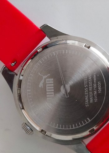 Gri Kasa Kırmızı Kayışlı Erkek Biker Saat - Görsel 3