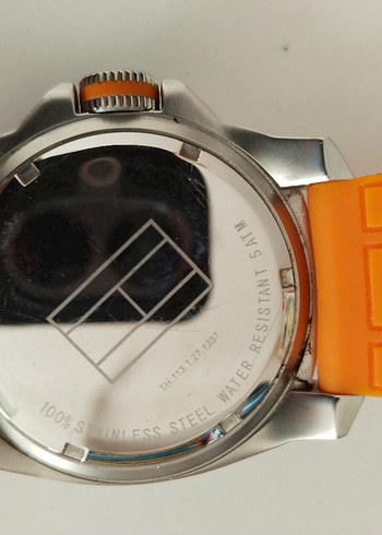 Tommy Hilfiger orijinal Turuncu Biker Erkek Kol Saati 52 mm çap - Görsel 6