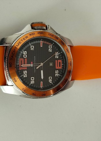 Tommy Hilfiger orijinal Turuncu Biker Erkek Kol Saati 52 mm çap - Görsel 3