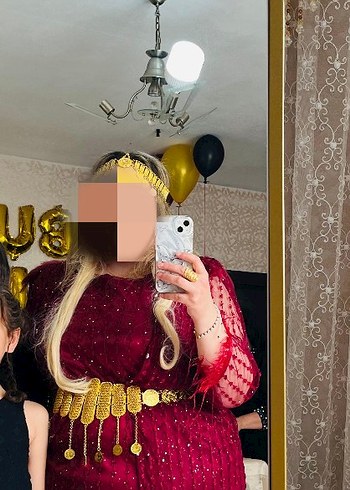 52 Beden bordo Renk Bordo Boncuk İşlemeli Uzun Bohem Elbise