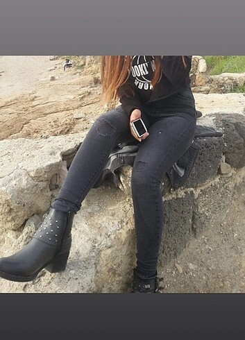 37 Beden gri Renk Kadın Bot