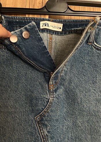 Mavi Midi Denim Etek - Görsel 3