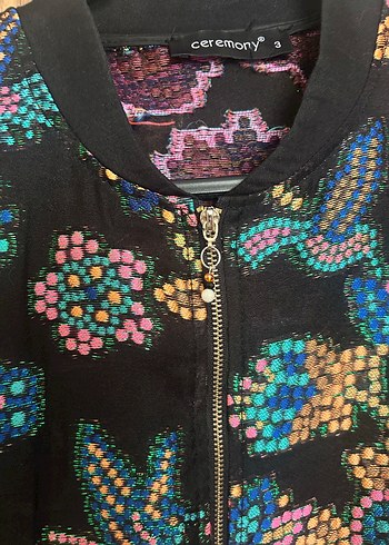 Çok Renkli Bohem Kadın Ceket - Görsel 4