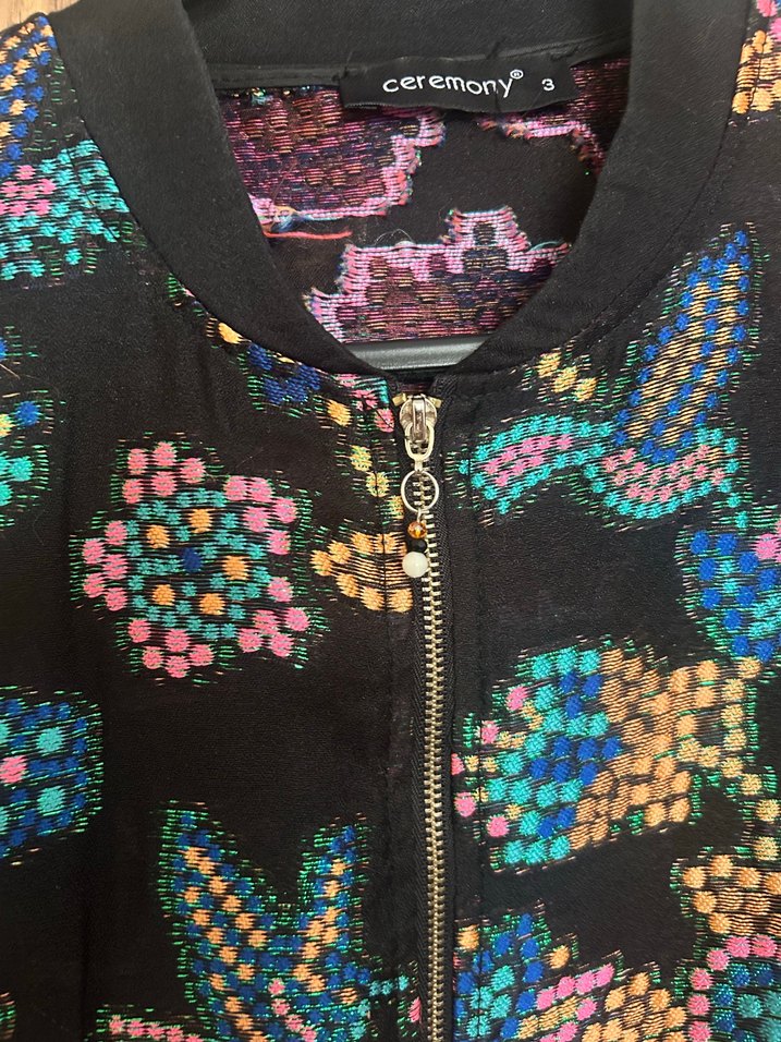 Çok Renkli Bohem Kadın Ceket - Görsel 4