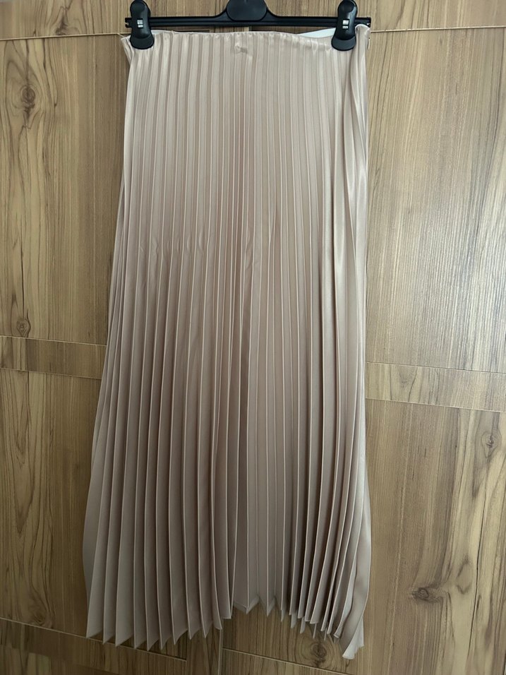 Bej Pilili Kadın Uzun Etek - Görsel 2