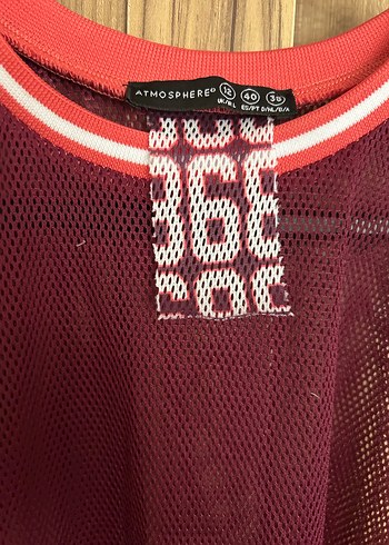 Bordo Kolsuz Spor Tişört - Görsel 2