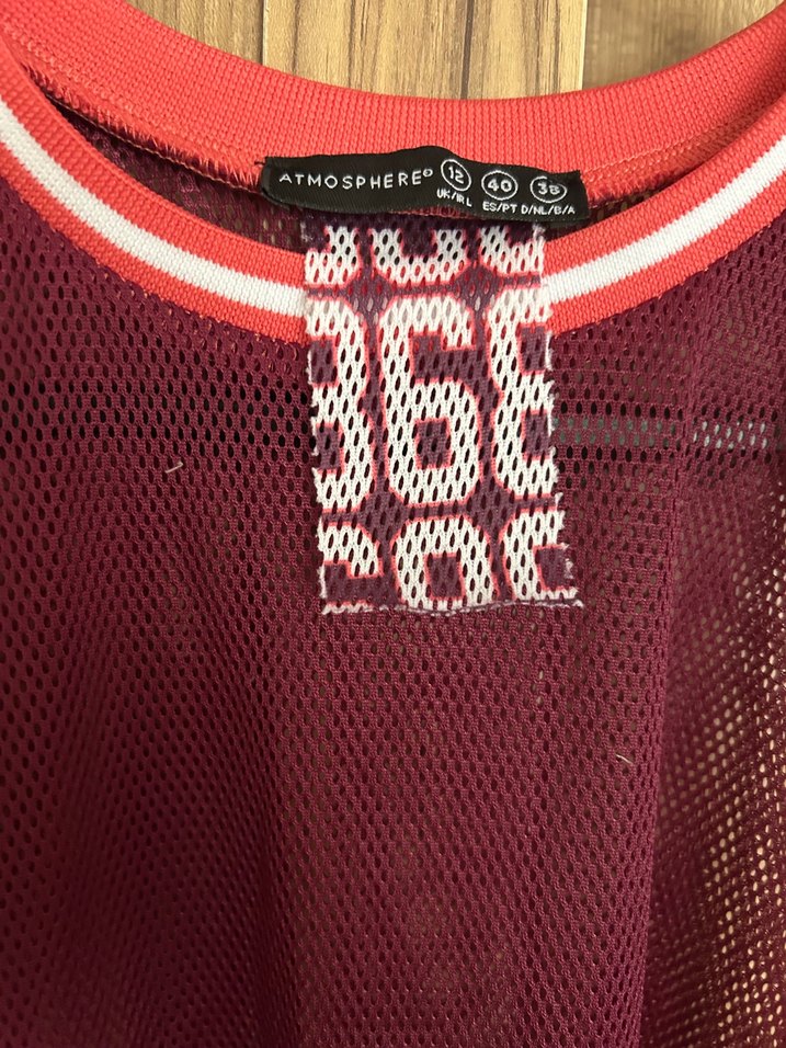 Bordo Kolsuz Spor Tişört - Görsel 2