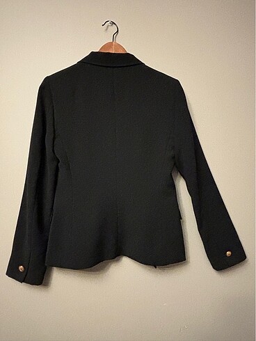 38 Beden siyah Renk Mudo leopar astarlı blazer