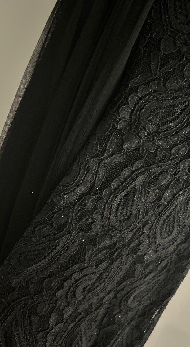 Drapeli Siyah Straplez Uzun Abiye Elbise - Görsel 3