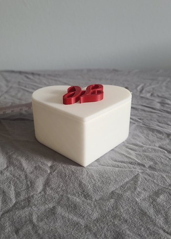 Kalp Şekilli Beyaz kutu - Görsel 2