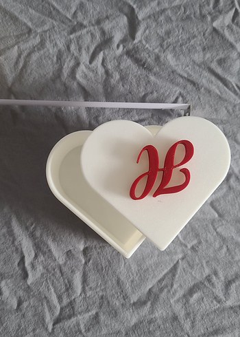 Kalp Şekilli Beyaz kutu - Görsel 3