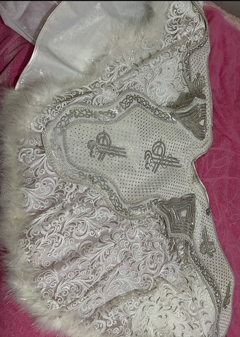 Beyaz Nakışlı Dantel Detaylı Çocuk Kostümü sünnetlik - Görsel 4