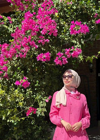 Pembe Uzun Kollu Etnik Desenli Kadın Tunik - Görsel 3