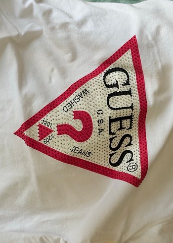 Guess Beyaz Kadın Baskılı Tişört - Görsel 2