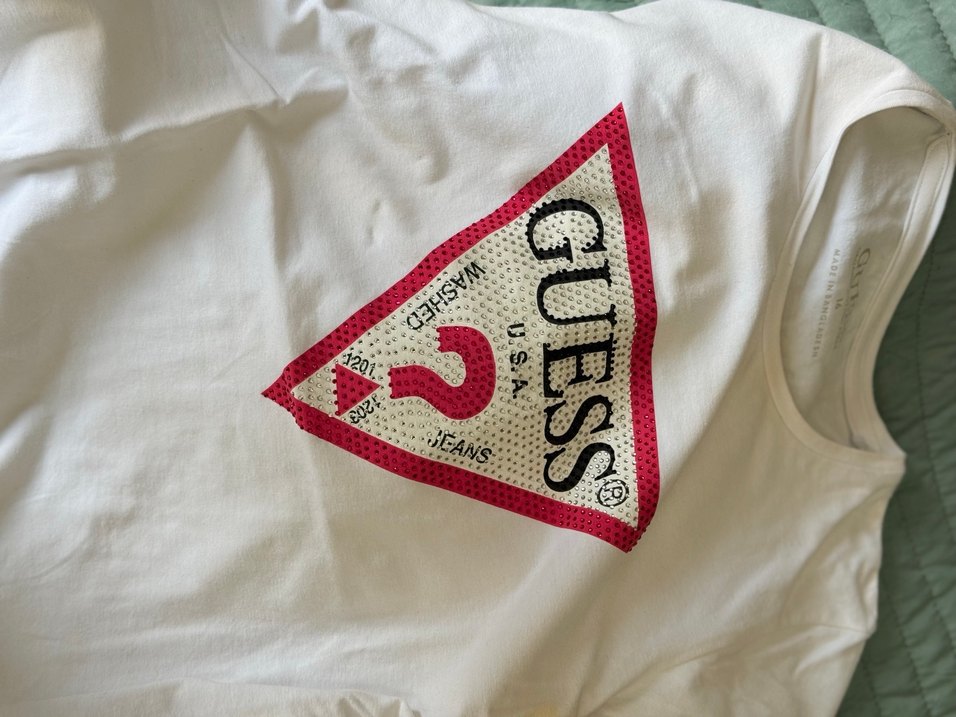 Guess Beyaz Kadın Baskılı Tişört - Görsel 2