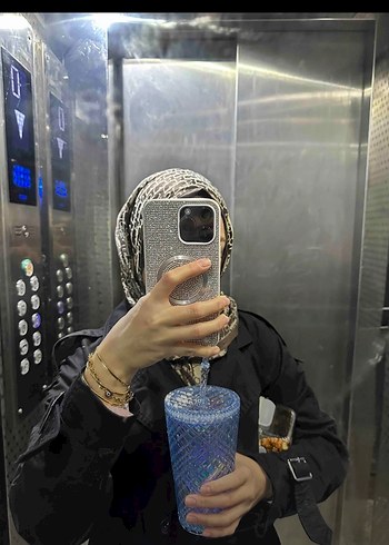 Mavi Dokulu Starbucks Bardak ve Pipet - Görsel 3