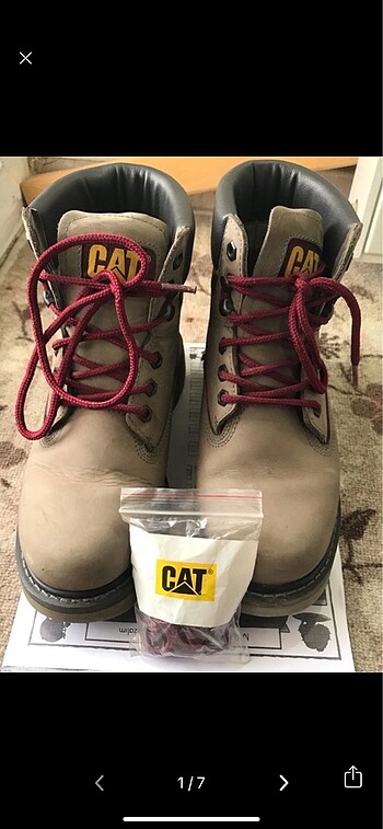 Cat gri renk unisex bot 40 numara