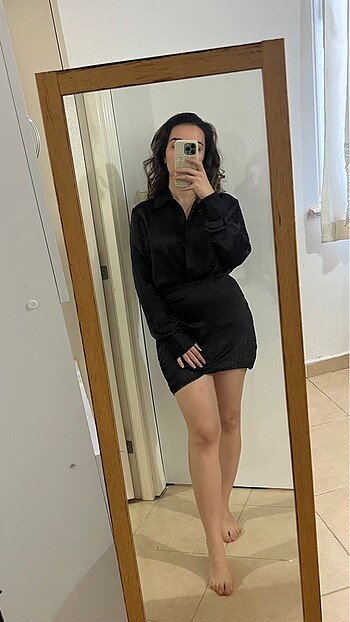 Zara Siyah Mini Elbise
