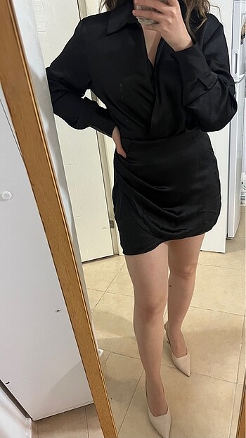 Zara Zara Siyah Mini Elbise