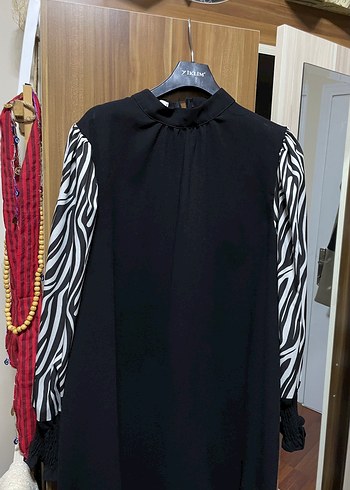 Kadın Zebra Desenli Uzun Tunik