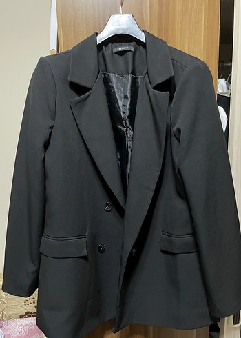 Trendyol & Milla Düğmeli Siyah Kadın Blazer Ceket