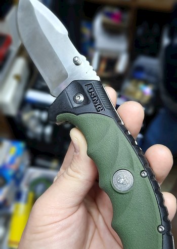 Koyu Haki Renk Katlanabilir Cep Bıçağı - Görsel 2