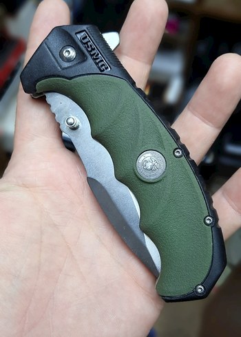 Koyu Haki Renk Katlanabilir Cep Bıçağı - Görsel 3