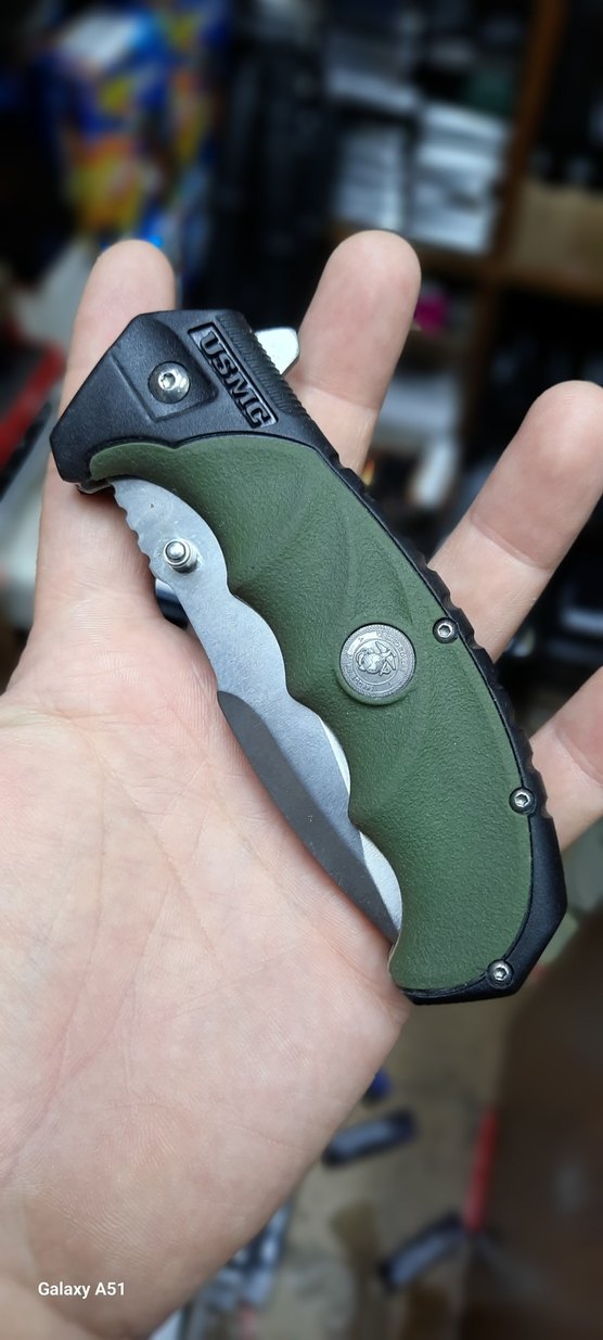 Koyu Haki Renk Katlanabilir Cep Bıçağı - Görsel 3